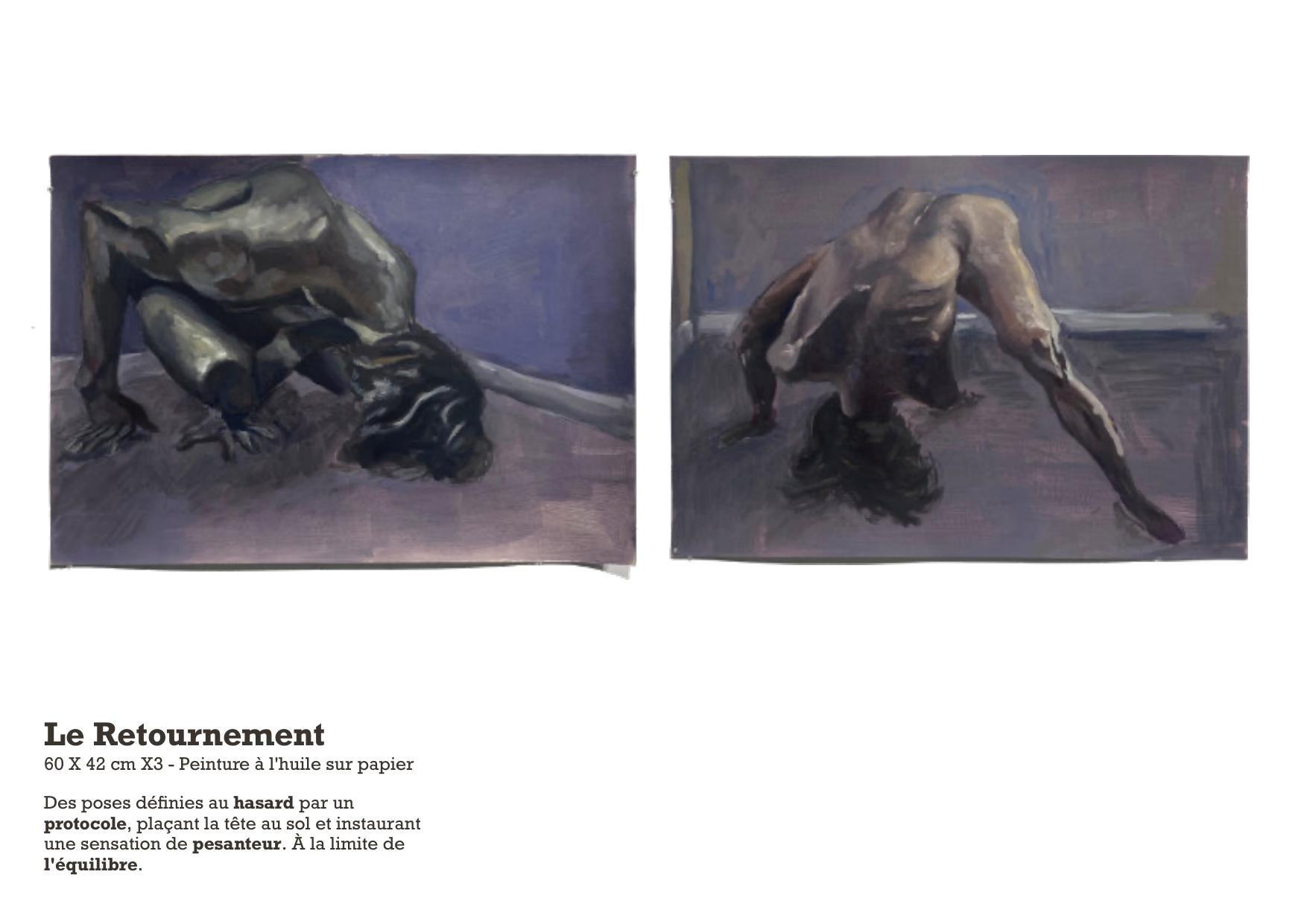 Le Retournement — Huile sur papier